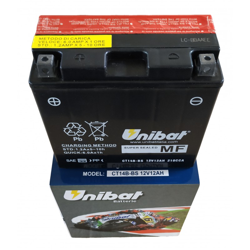 Akumulator Unibat AGM CT14B-BS 12Ah 210A 12V