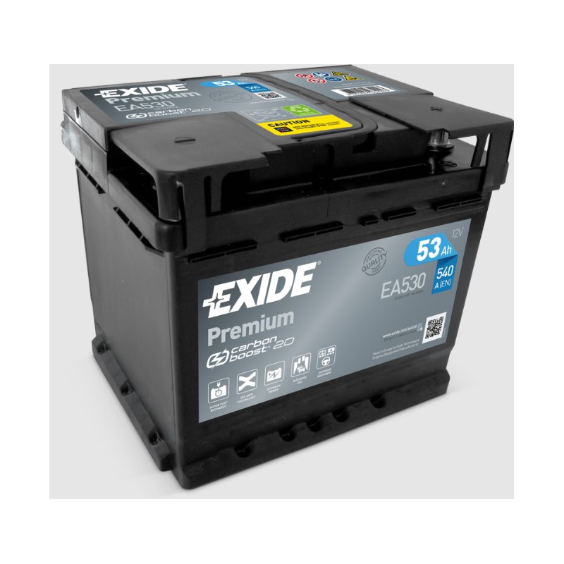 Akumulator EXIDE 53Ah 540A 12V P+ EA530