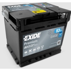 Akumulator EXIDE 53Ah 540A 12V P+ EA530