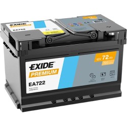 Akumulator EXIDE 72Ah 720A 12V P+ EA722