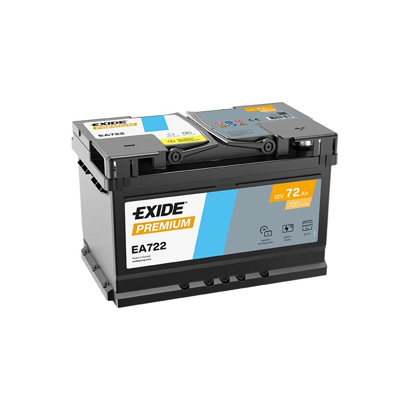 Akumulator EXIDE 72Ah 720A 12V P+ EA722