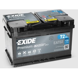 Akumulator EXIDE 72Ah 720A 12V P+ EA722