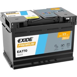 Akumulator EXIDE 77Ah 760A 12V P+ EA770