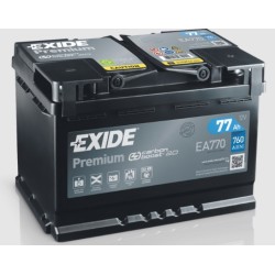 Akumulator EXIDE 77Ah 760A 12V P+ EA770