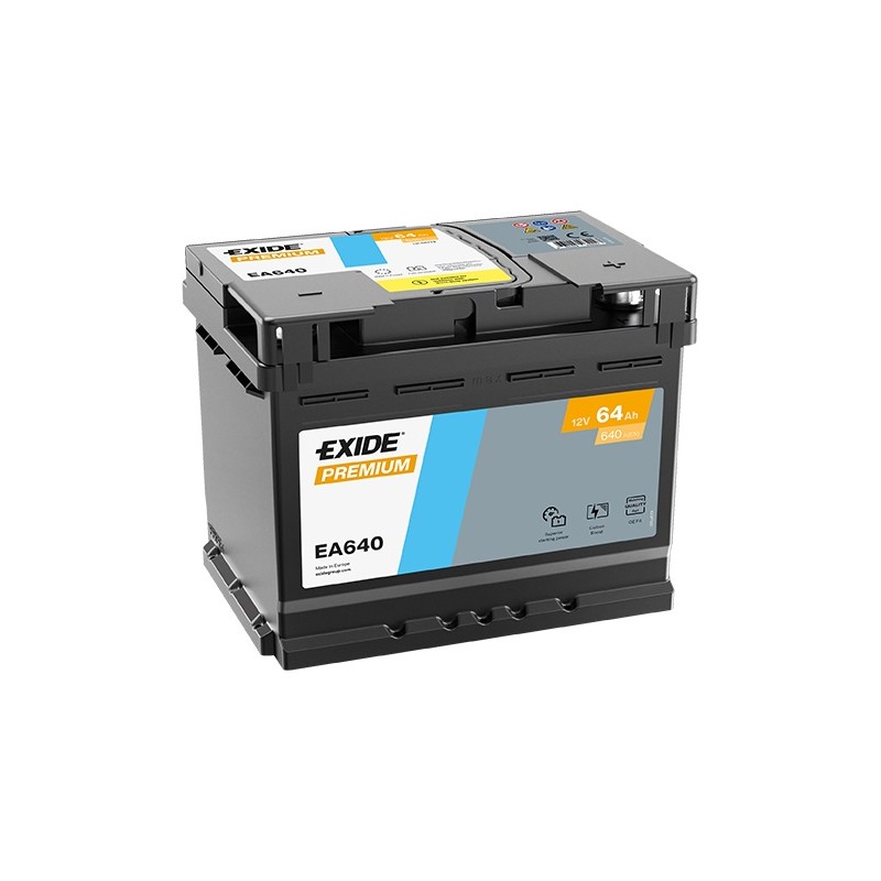 Akumulator EXIDE 64Ah 640A 12V P+ EA640