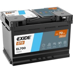 Akumulator EXIDE 70Ah 760A 12V P+ EL700 EFB