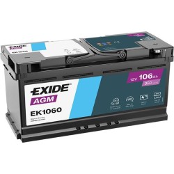 Akumulator EXIDE 106Ah 950A 12V P+ EK1060 AGM