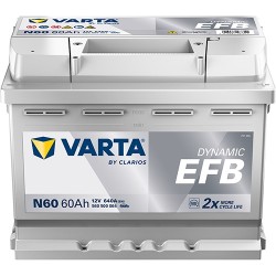 Akumulator EFB VARTA 60Ah 640A 12V P+ N60