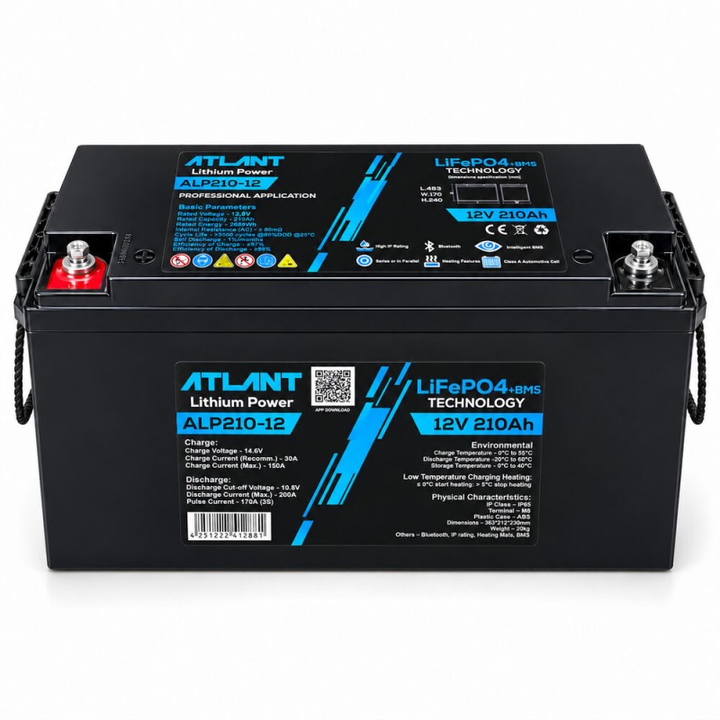 Akumulator ATLANT Lithium Power 12V 210Ah ALP210A-12